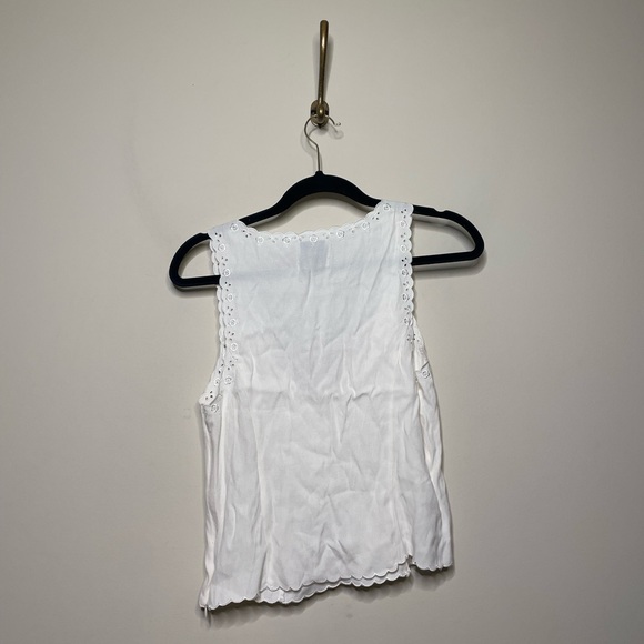 Reformation Marlena Embroidered Eyelet Top in Gossamer - Picture 9 of 9